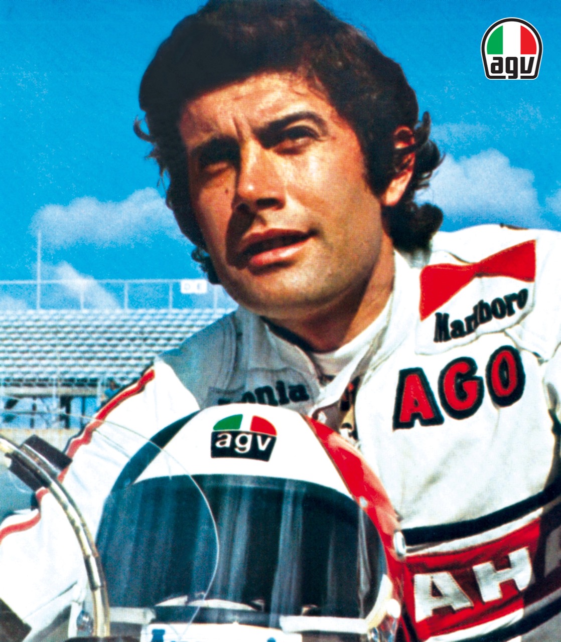 邁入70週年，agv在這次米蘭展的官方新聞資料中再次提及GP傳奇Giacomo Agostini與agv的關係。